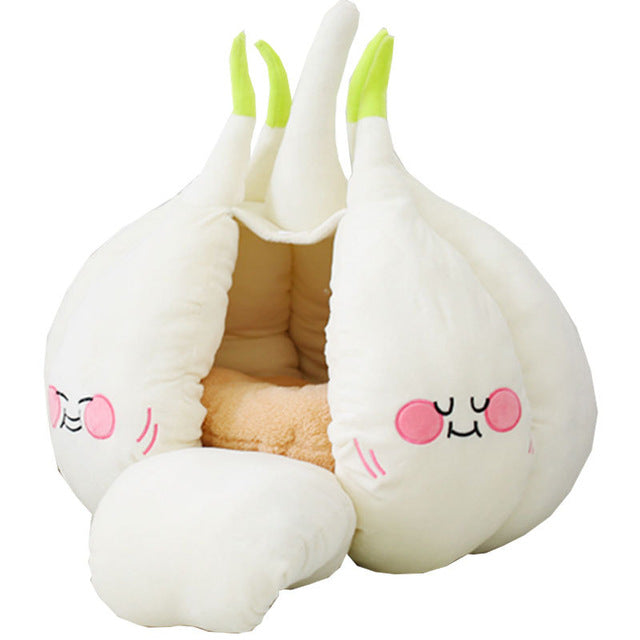 Pet Tent Bed for Small Dogs Cats Winter Warm Cave Puppy Soft Cushion House Sleeper Doggy Nest Bed with Mat 55X55cm - partest.com