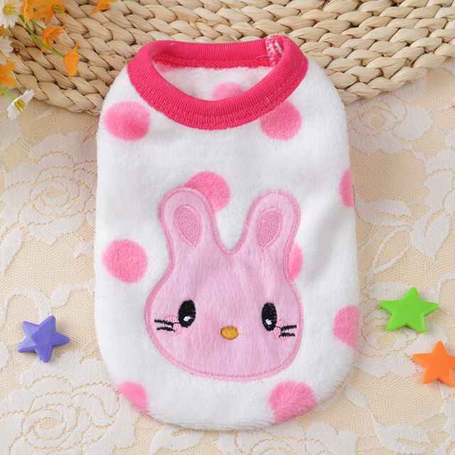 Winter Warm Cartoon Pet Clothes for Small Dogs Cats Soft Fleece Pets Dog Coat Jacket Puppy Clothing Outfits Chihuahua Costume - partest.com