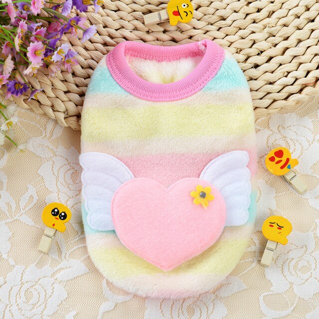 Winter Warm Cartoon Pet Clothes for Small Dogs Cats Soft Fleece Pets Dog Coat Jacket Puppy Clothing Outfits Chihuahua Costume - partest.com