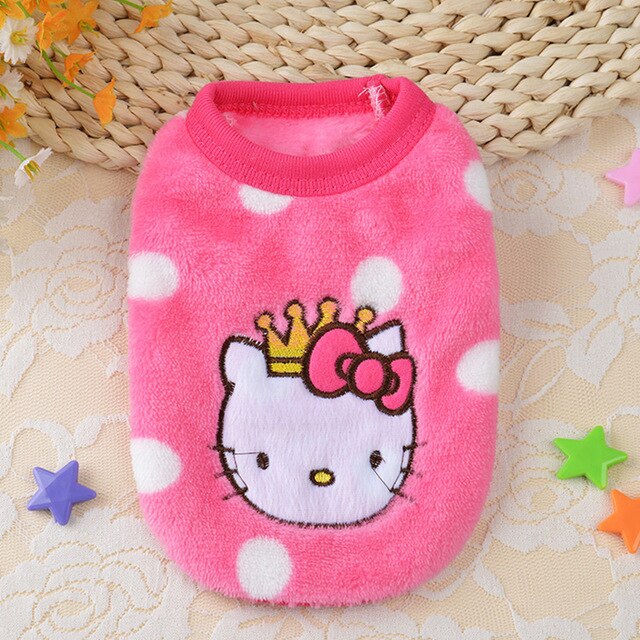 Winter Warm Cartoon Pet Clothes for Small Dogs Cats Soft Fleece Pets Dog Coat Jacket Puppy Clothing Outfits Chihuahua Costume - partest.com