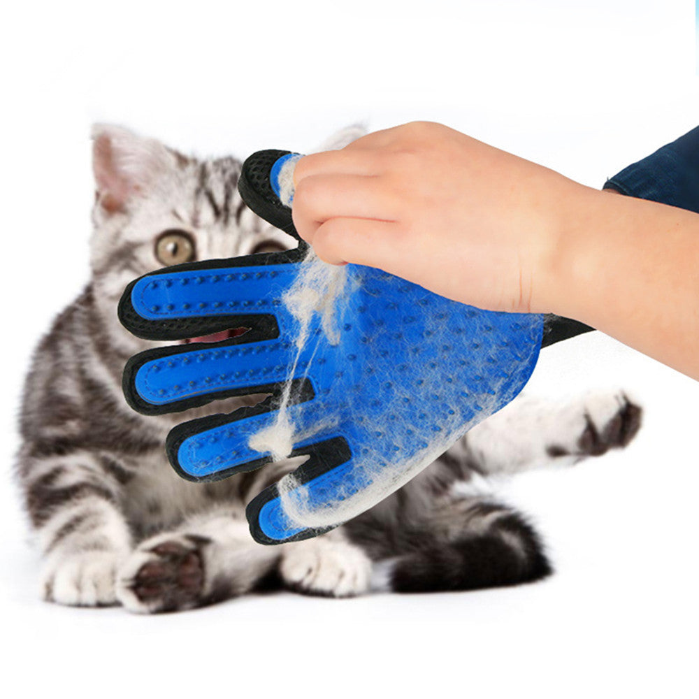 Pet Grooming Glove for Cats Brush Comb Cat Hackle Pet Deshedding Brush Glove for Animal Dog Pet Hair GloveS for Cat Dog Grooming - partest.com