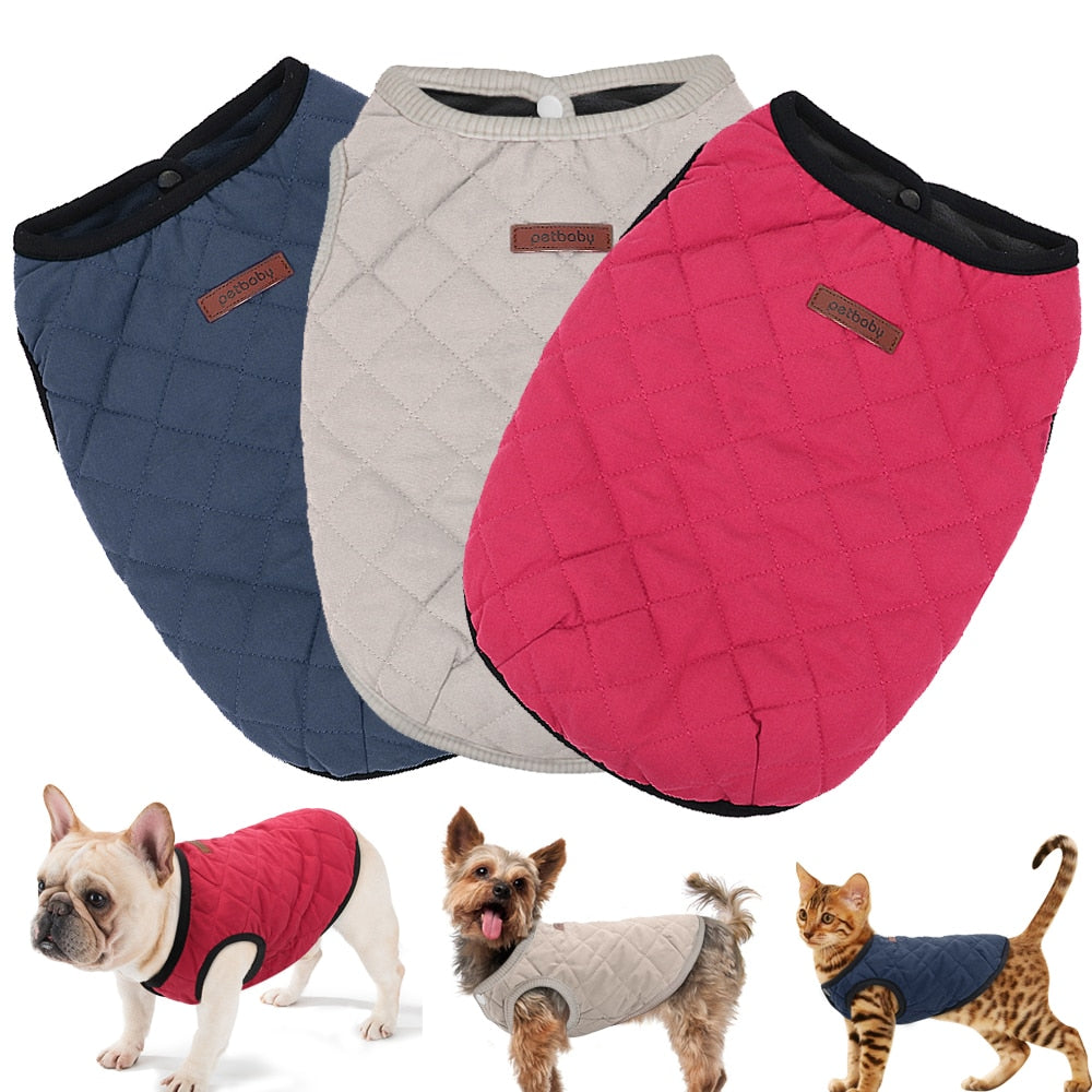 French Bulldog Chihuahua Dog Clothes Coat Pet Clothes Winter Puppy Cat Clothing Jacket For Small Large Dogs Cats Vest - partest.com